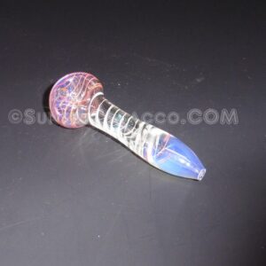 4" Spiral Light Glass Hand Pipe.